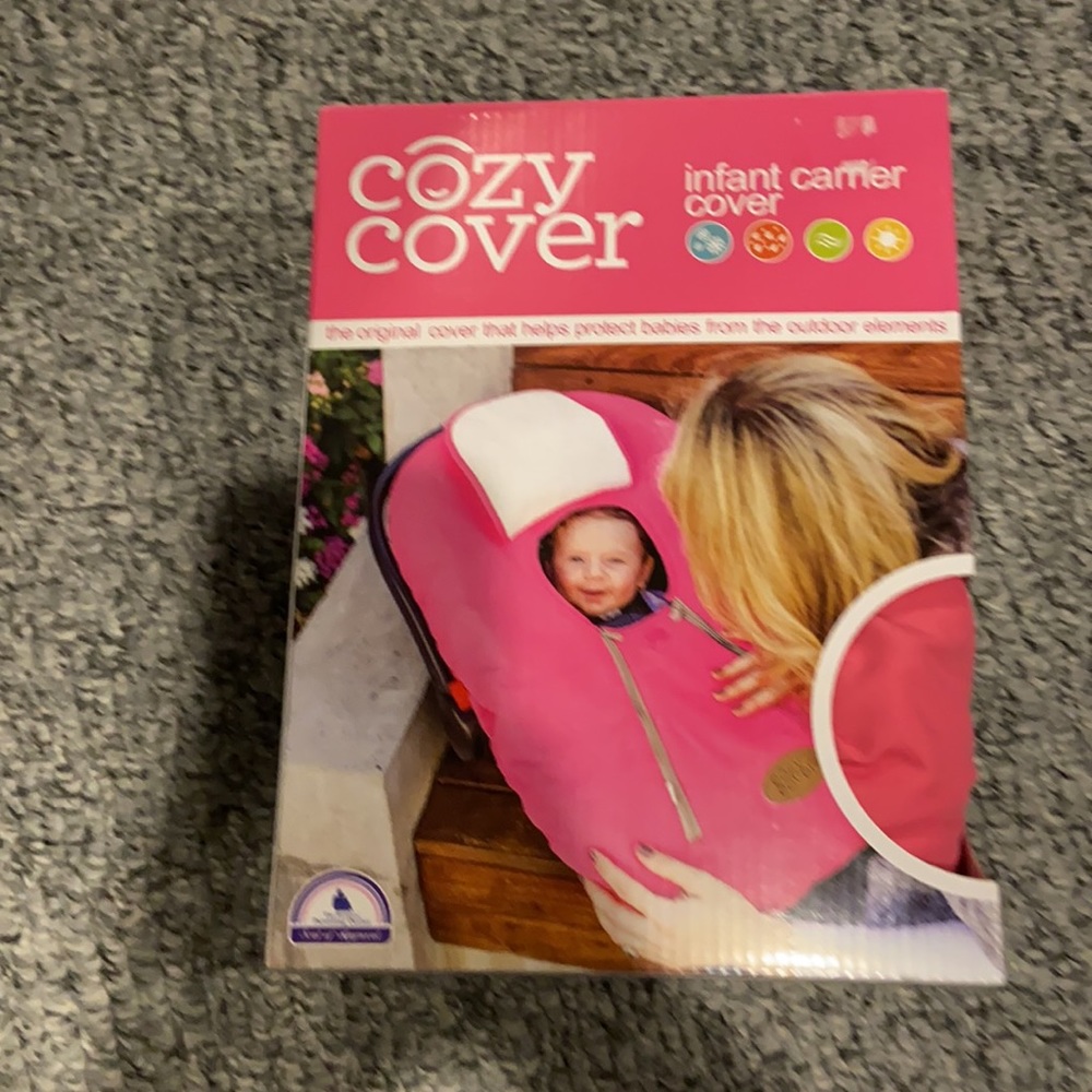 NIB cozy cover infant carrier cover pink